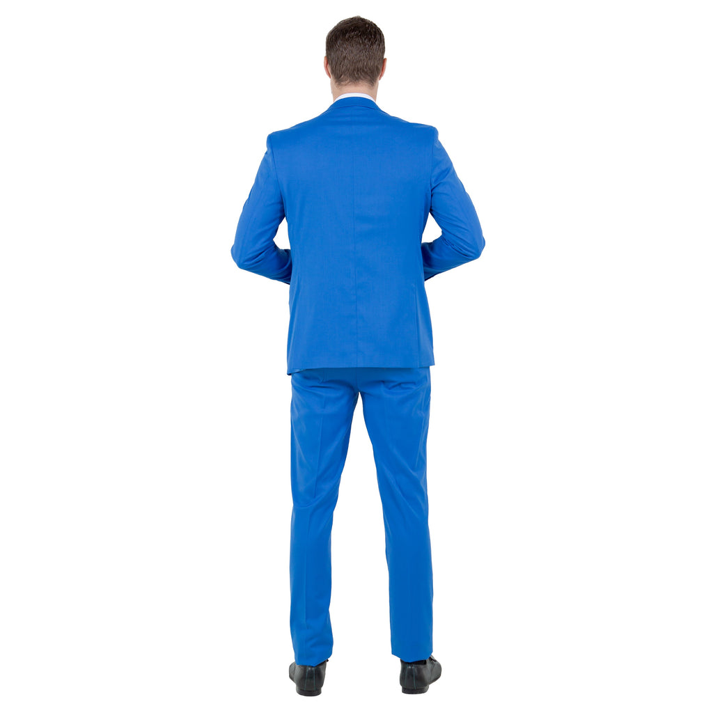 Black Men's Ultra Slim-Fit 3pc Suit w/ Expandable Waistband