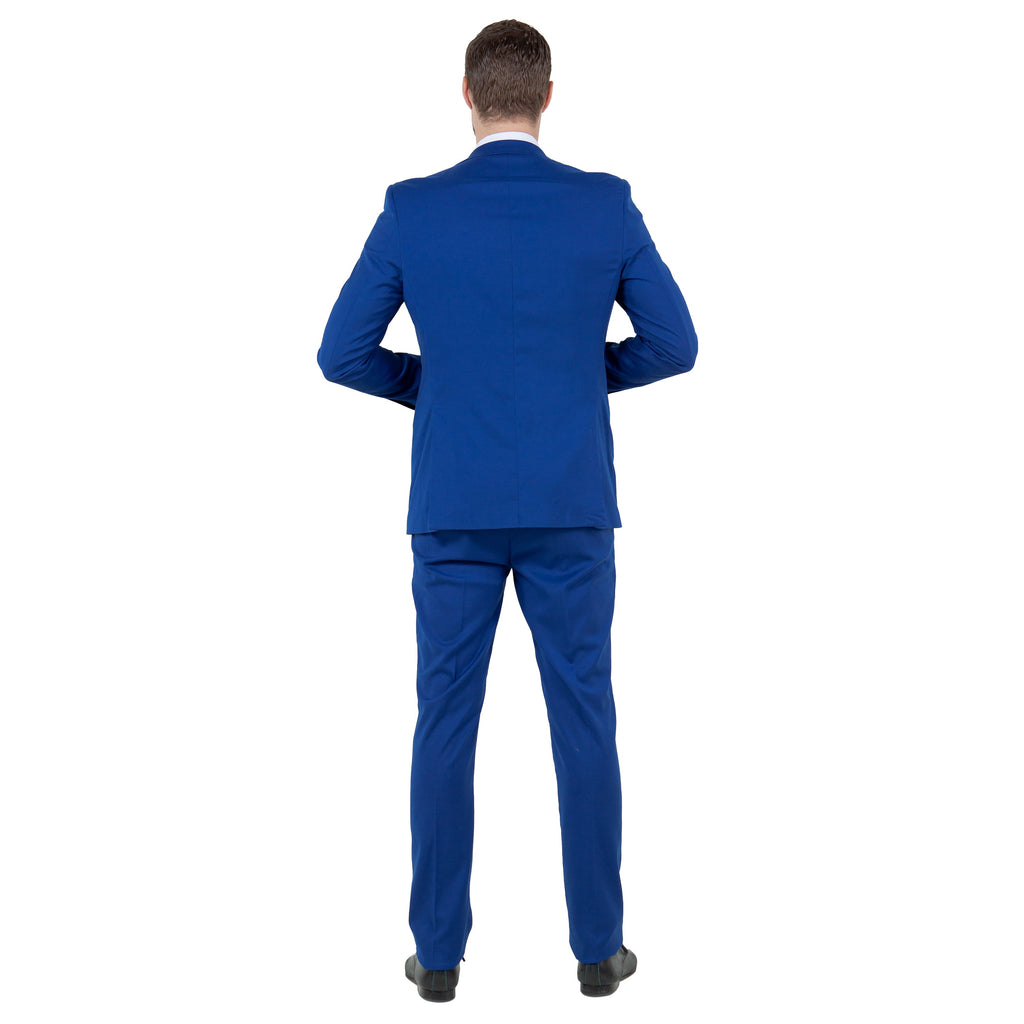 Black Men's Ultra Slim-Fit 3pc Suit w/ Expandable Waistband