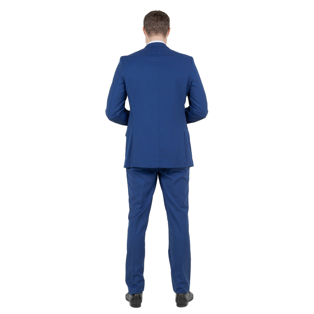 Black Men's Hybrid-Fit 3pc Paisley Suit w/ Wide Black Shawl Collar