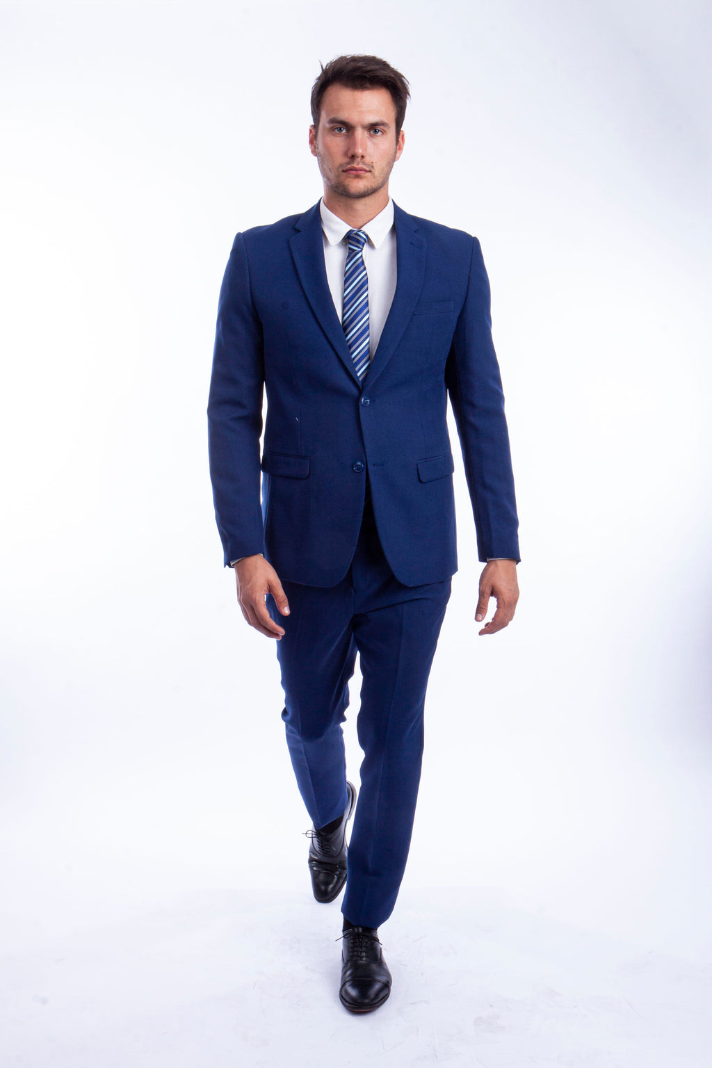 Black 2 PC 2 Button Hybrid FIt Mens-suit