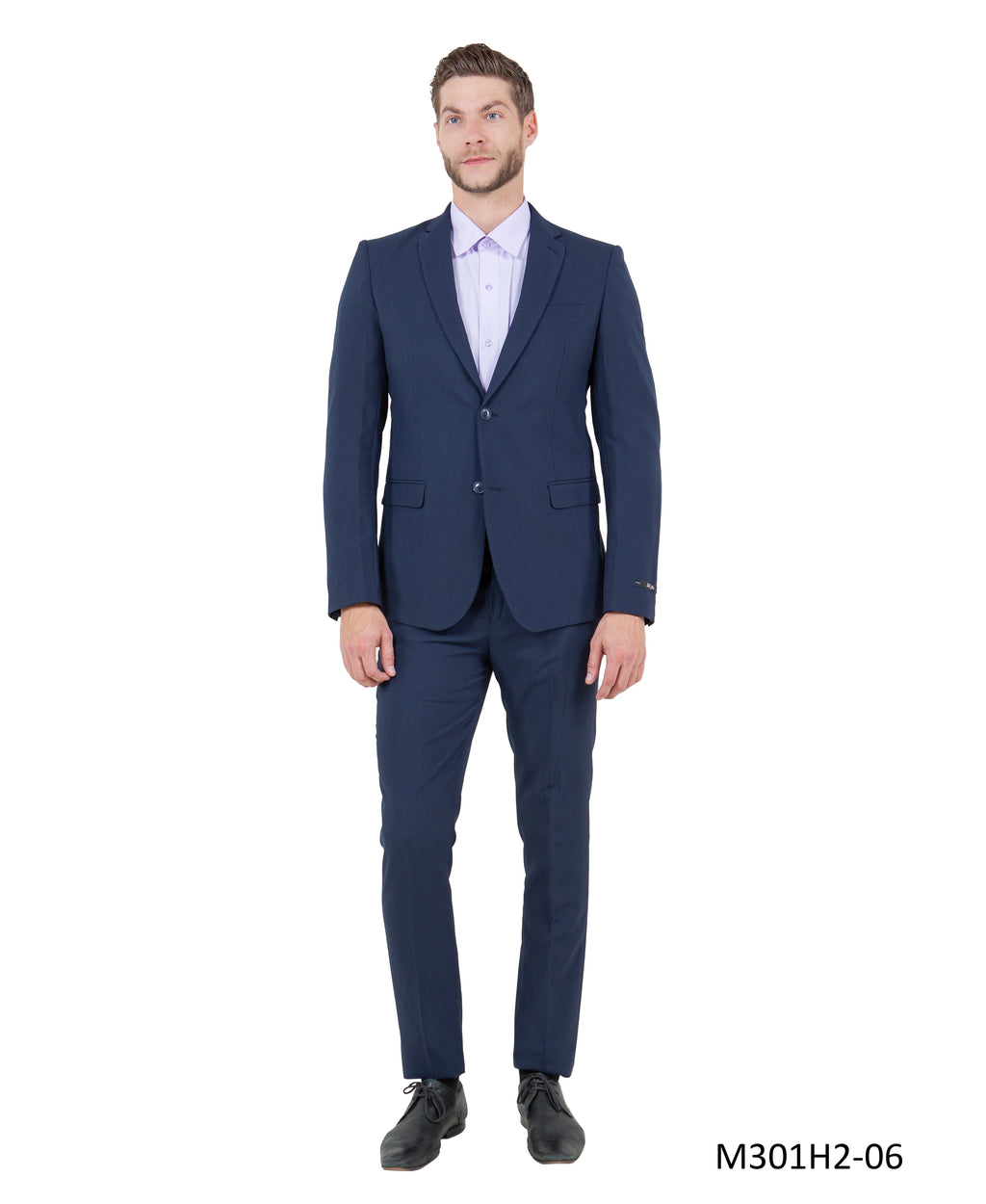 Black 2 PC 2 Button Hybrid FIt Mens-suit