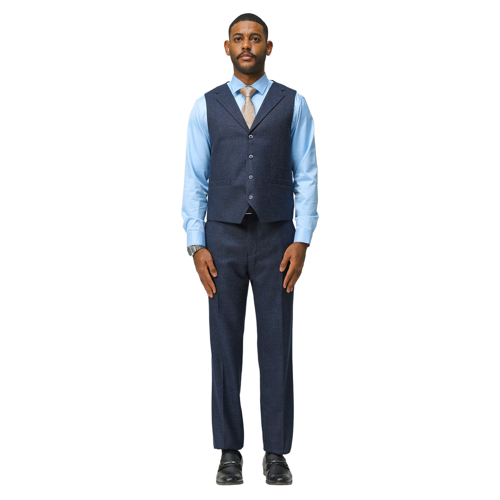 3PC Tweed Suit w/ Expandable Waistband,Grey