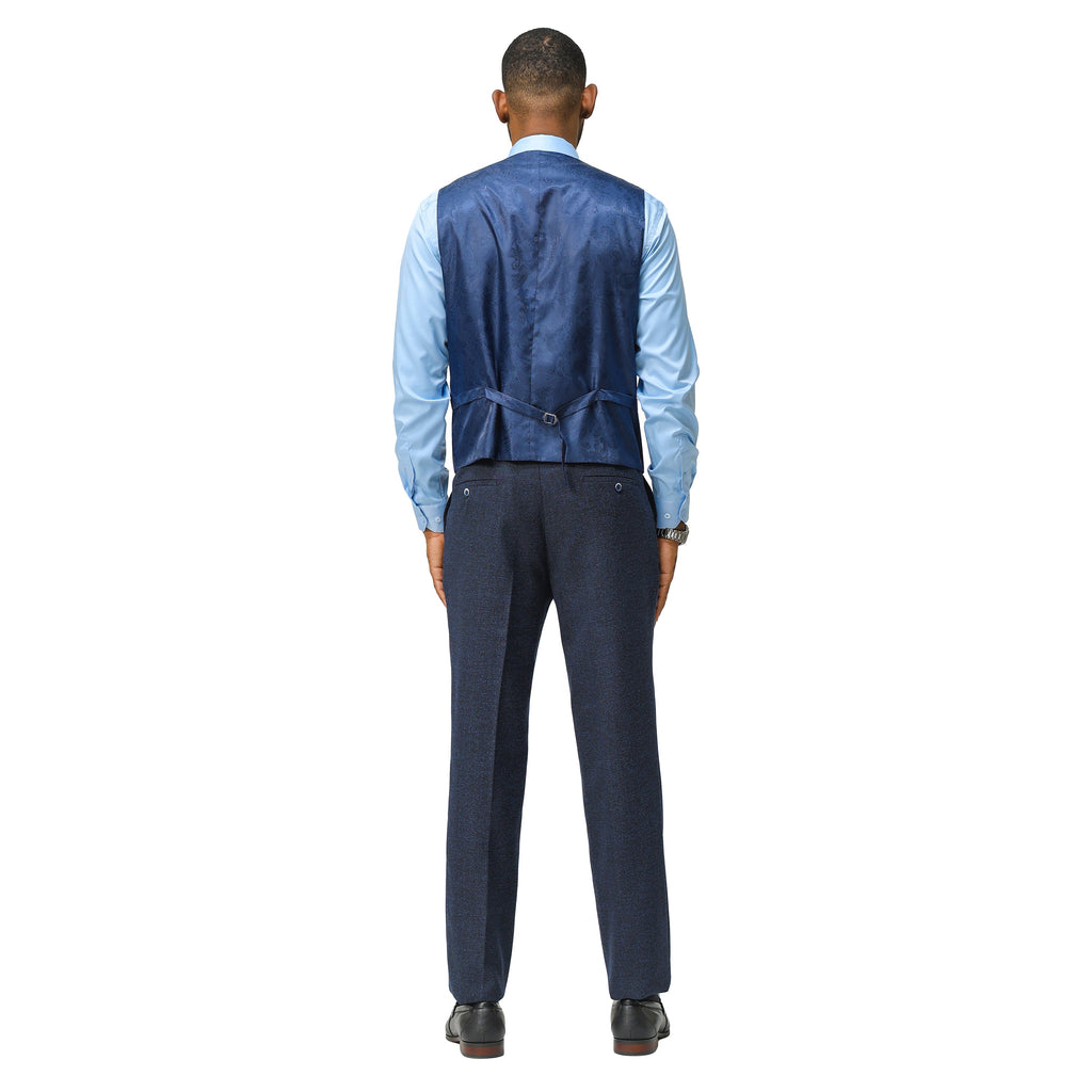 3PC Tweed Suit w/ Expandable Waistband,Grey