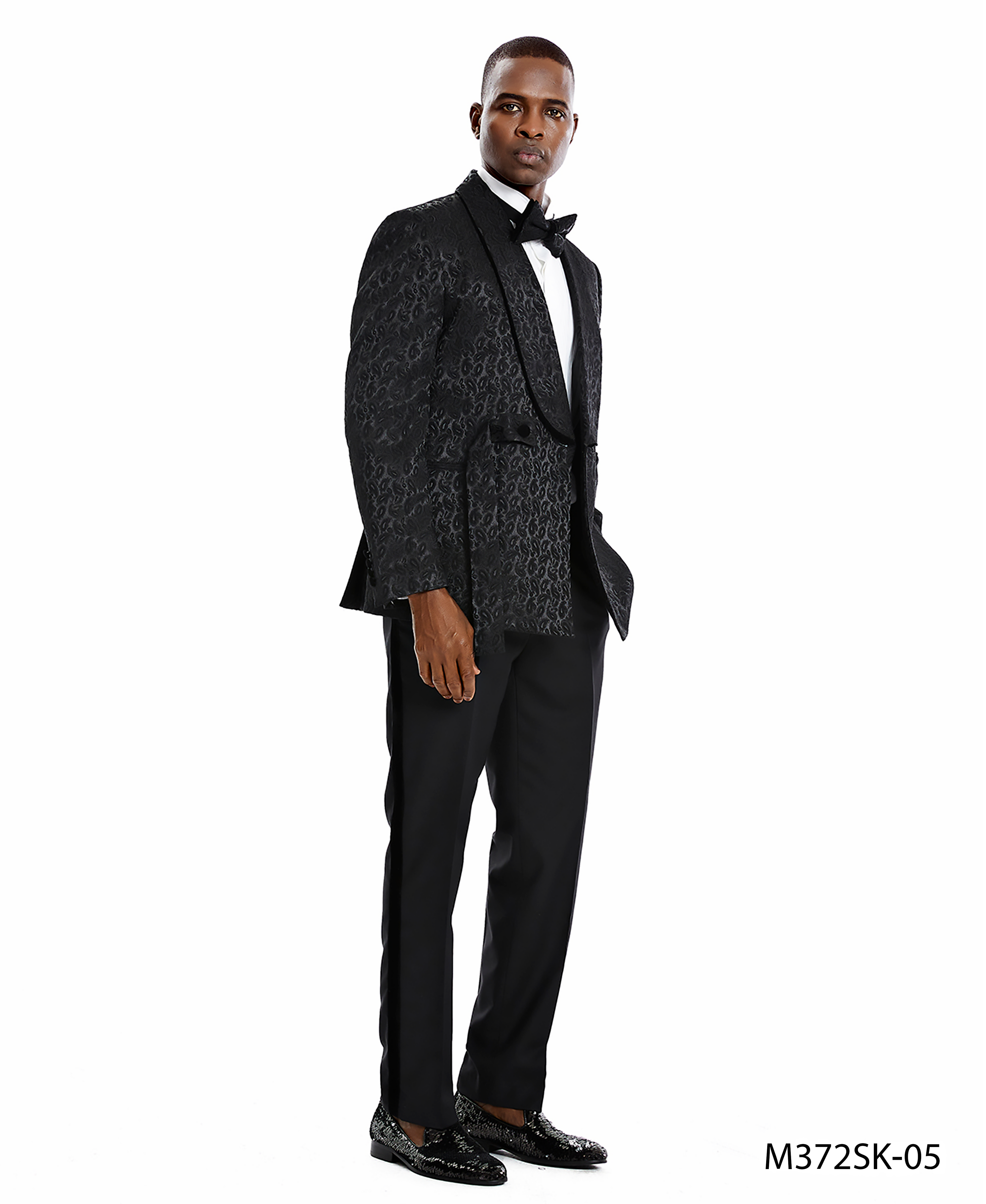Burgundy / Black  Mens-suit
