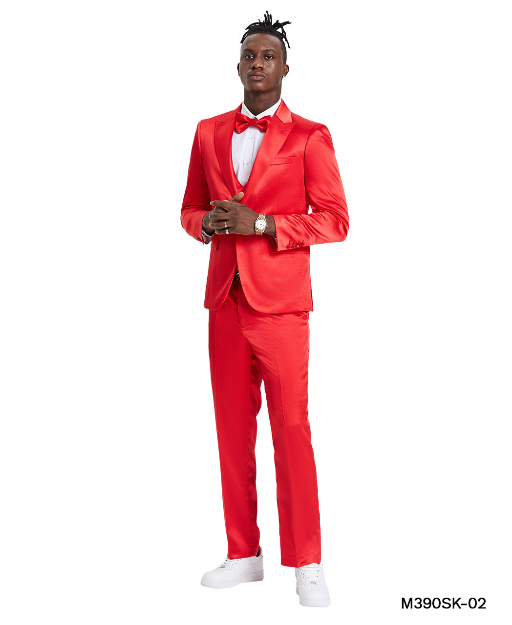 Lavender Solid Shiny U-Shape Vest Mens-suit