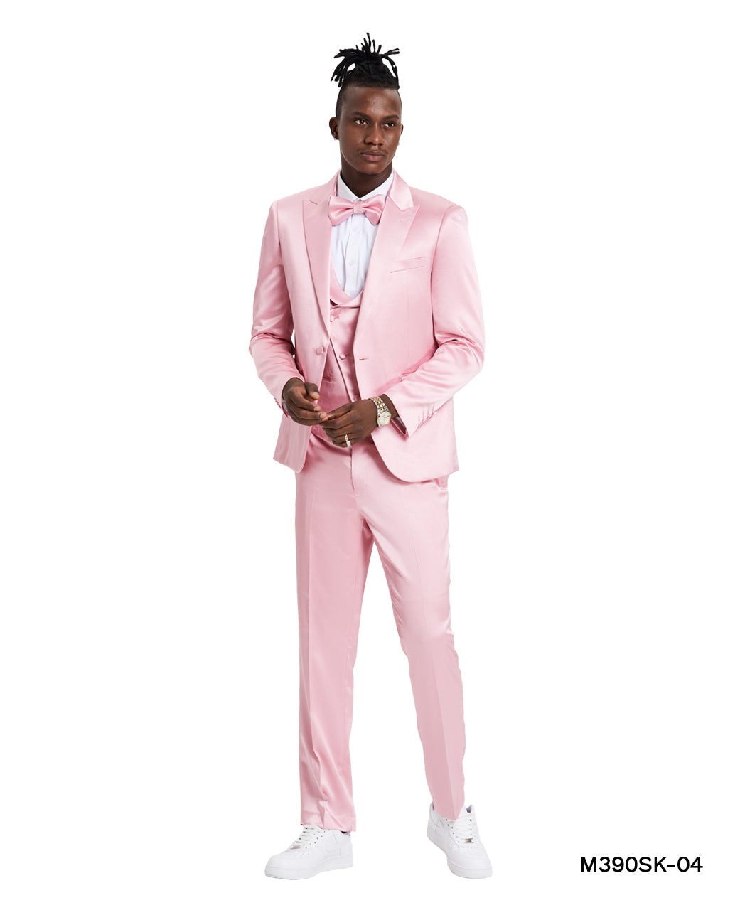 Lavender Solid Shiny U-Shape Vest Mens-suit