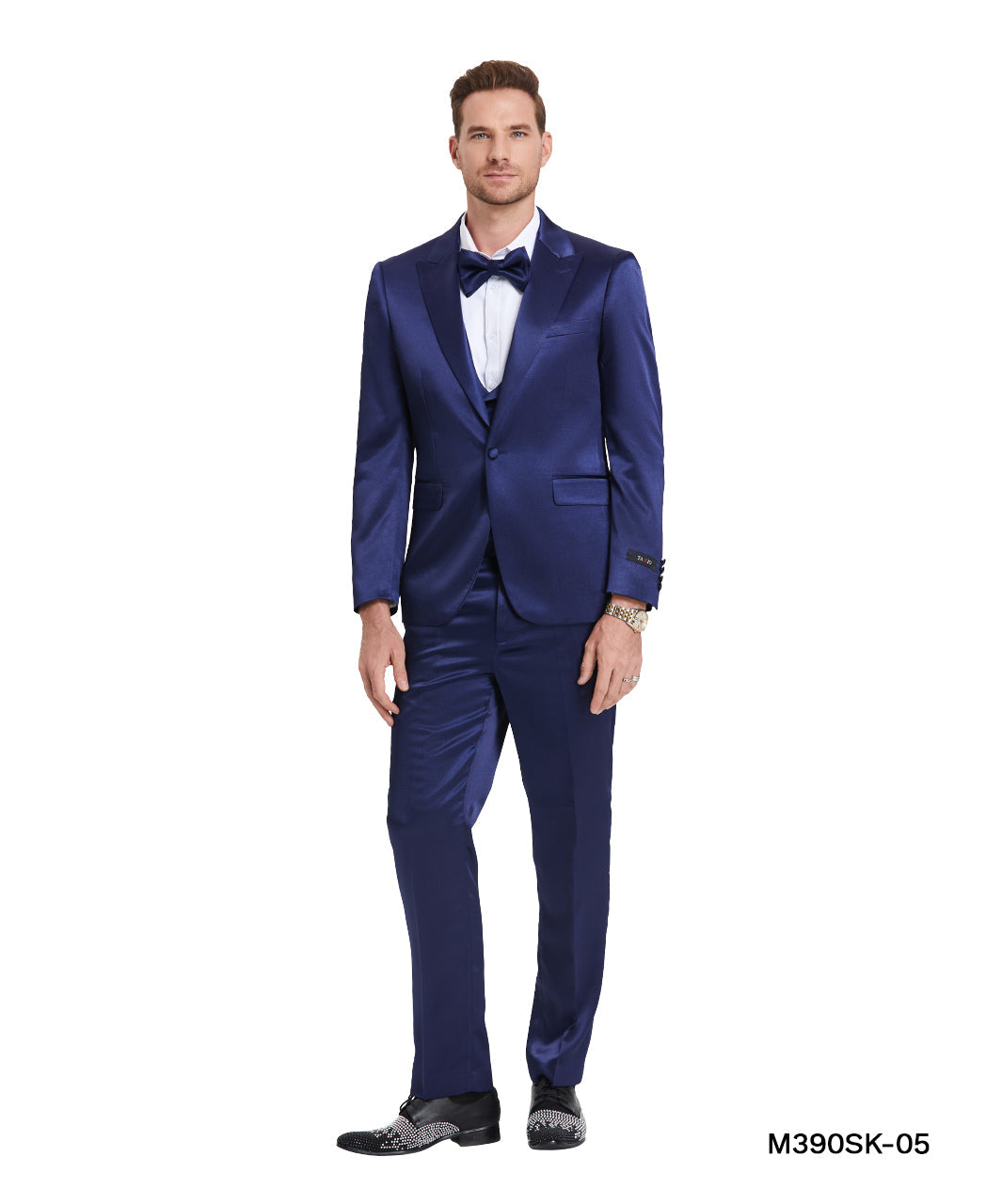 Lavender Solid Shiny U-Shape Vest Mens-suit