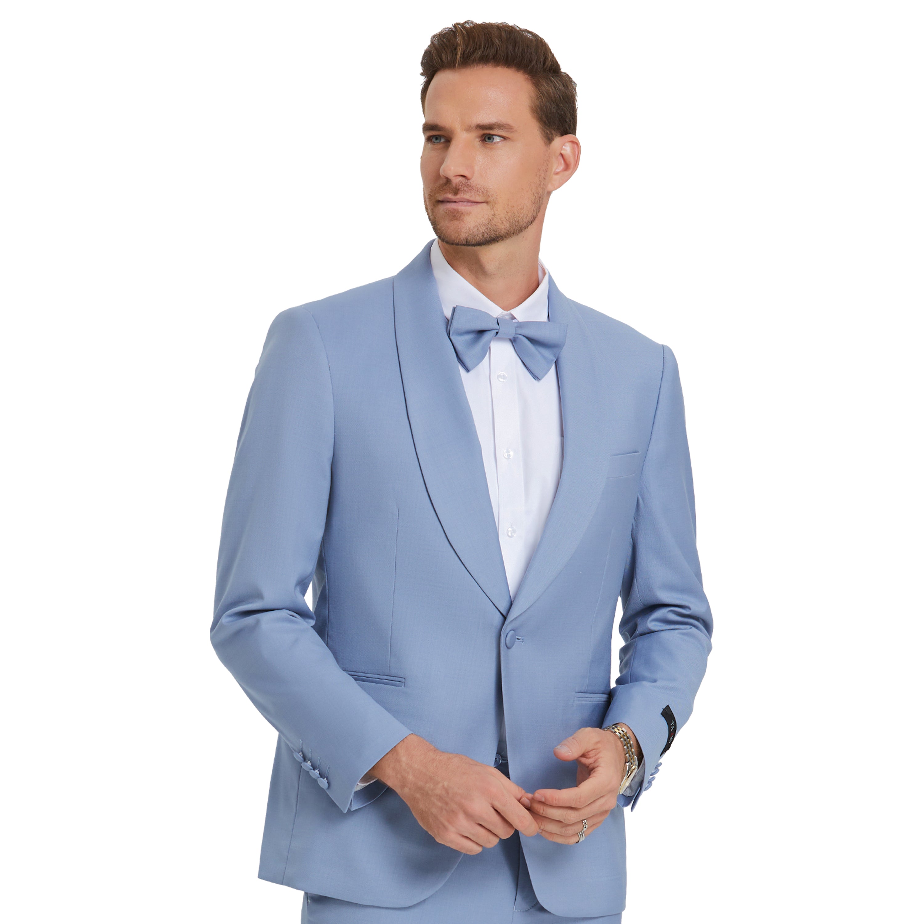 Tangerine Solid Shawl Collar - Adjustable Waist Band Mens-suit