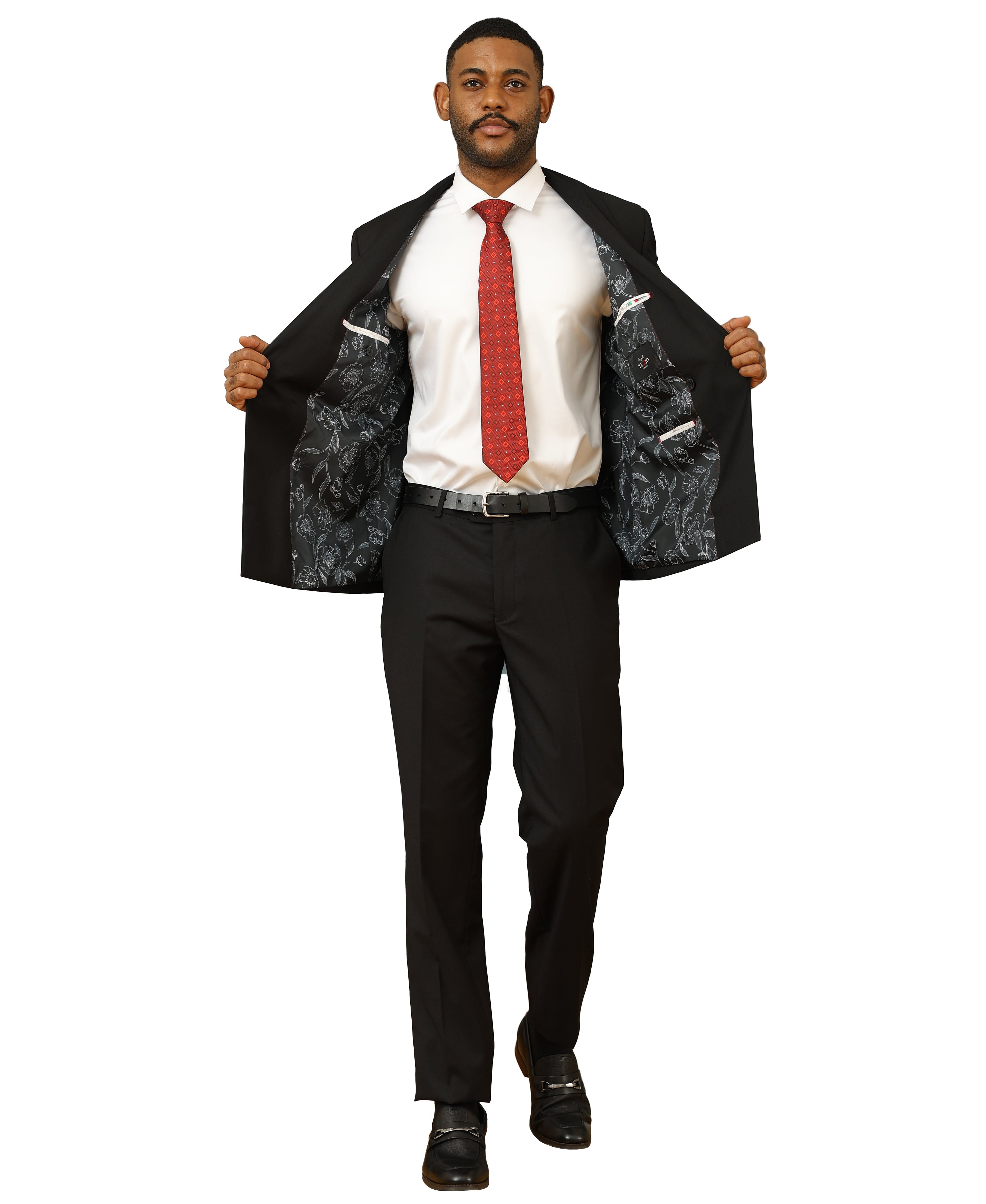 Men's Suit 3pc Solid Double Breasted Big Satin Shawl Lapel With Matching Solid Pants For All Occasions