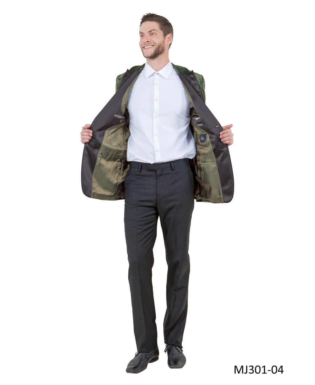 Men's Modern Fit Sport Coat w/ Satin Peak Lapel