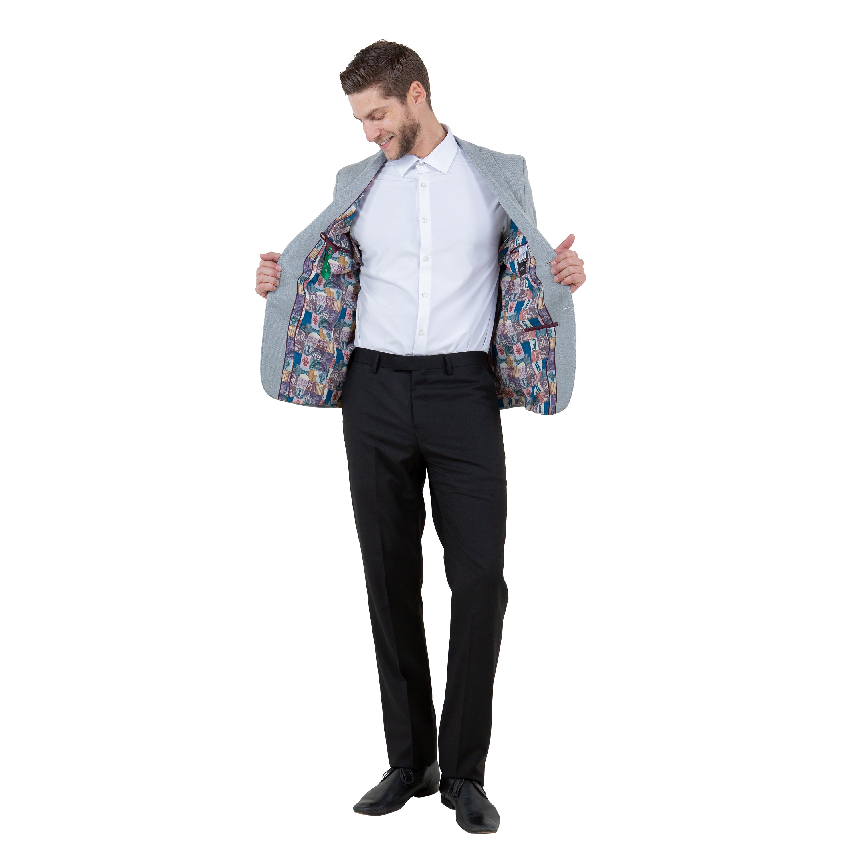 Men's Knit Slim-Fit Blazer w/ Peak Lapel