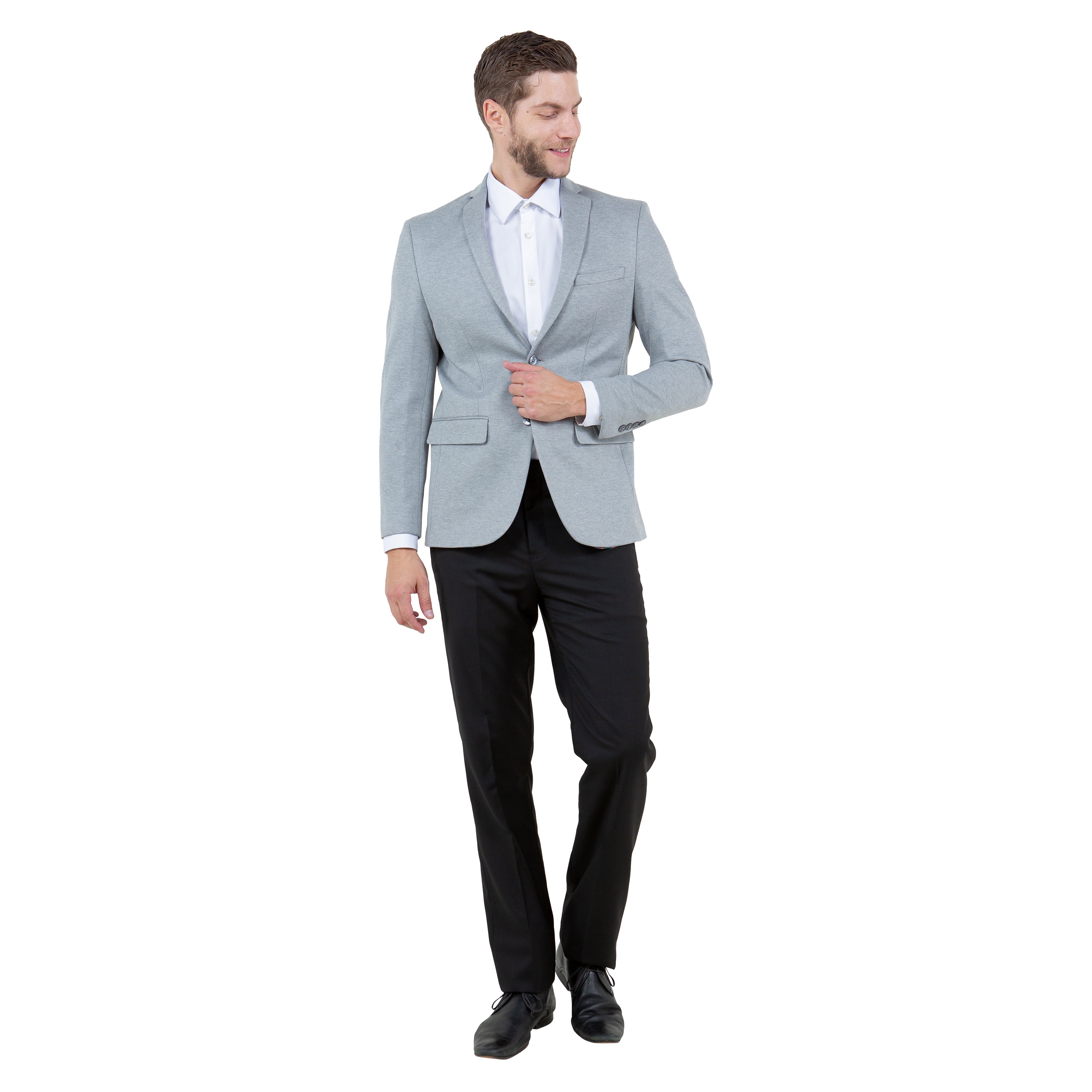 Men's Knit Slim-Fit Blazer w/ Peak Lapel