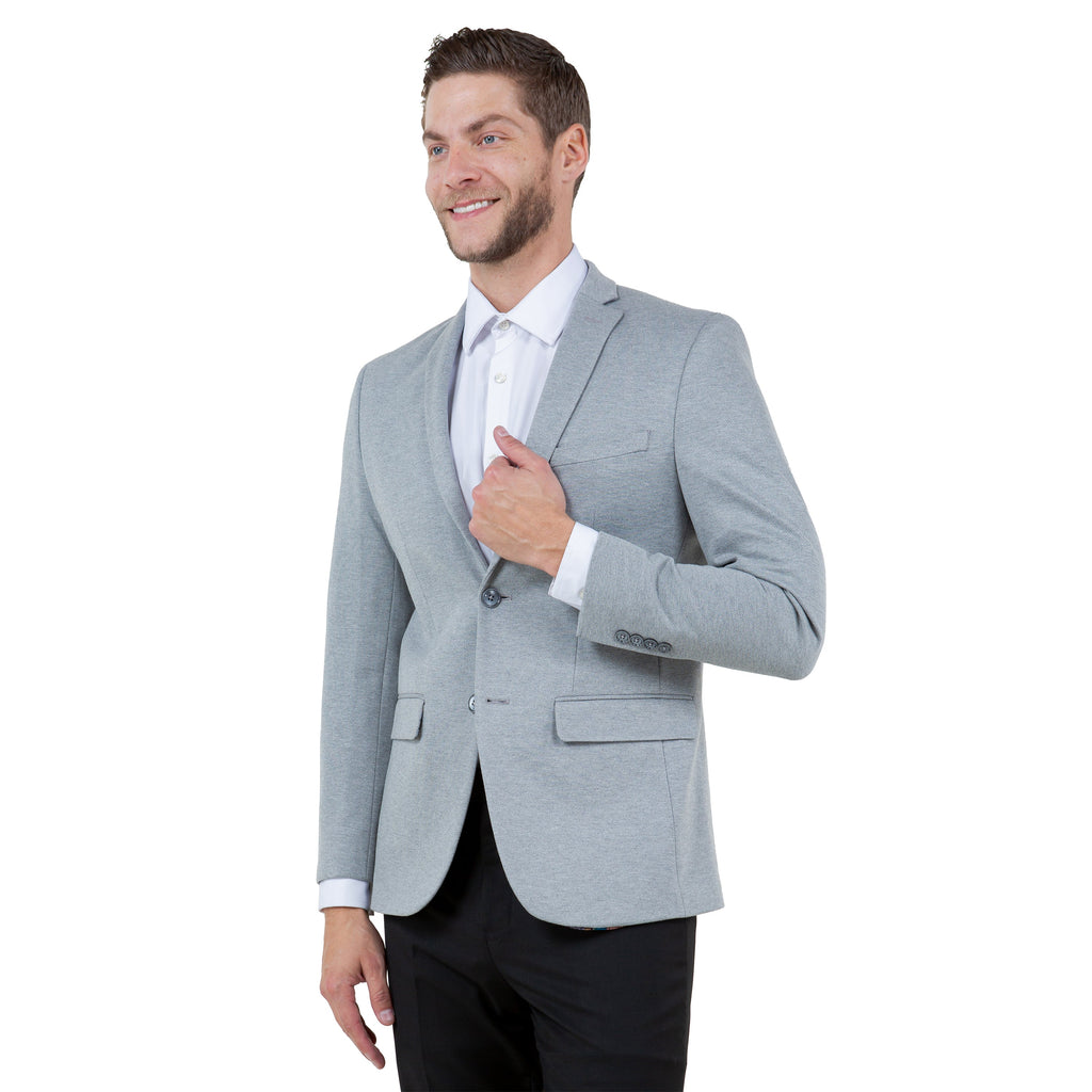 Men's Knit Slim-Fit Blazer w/ Peak Lapel