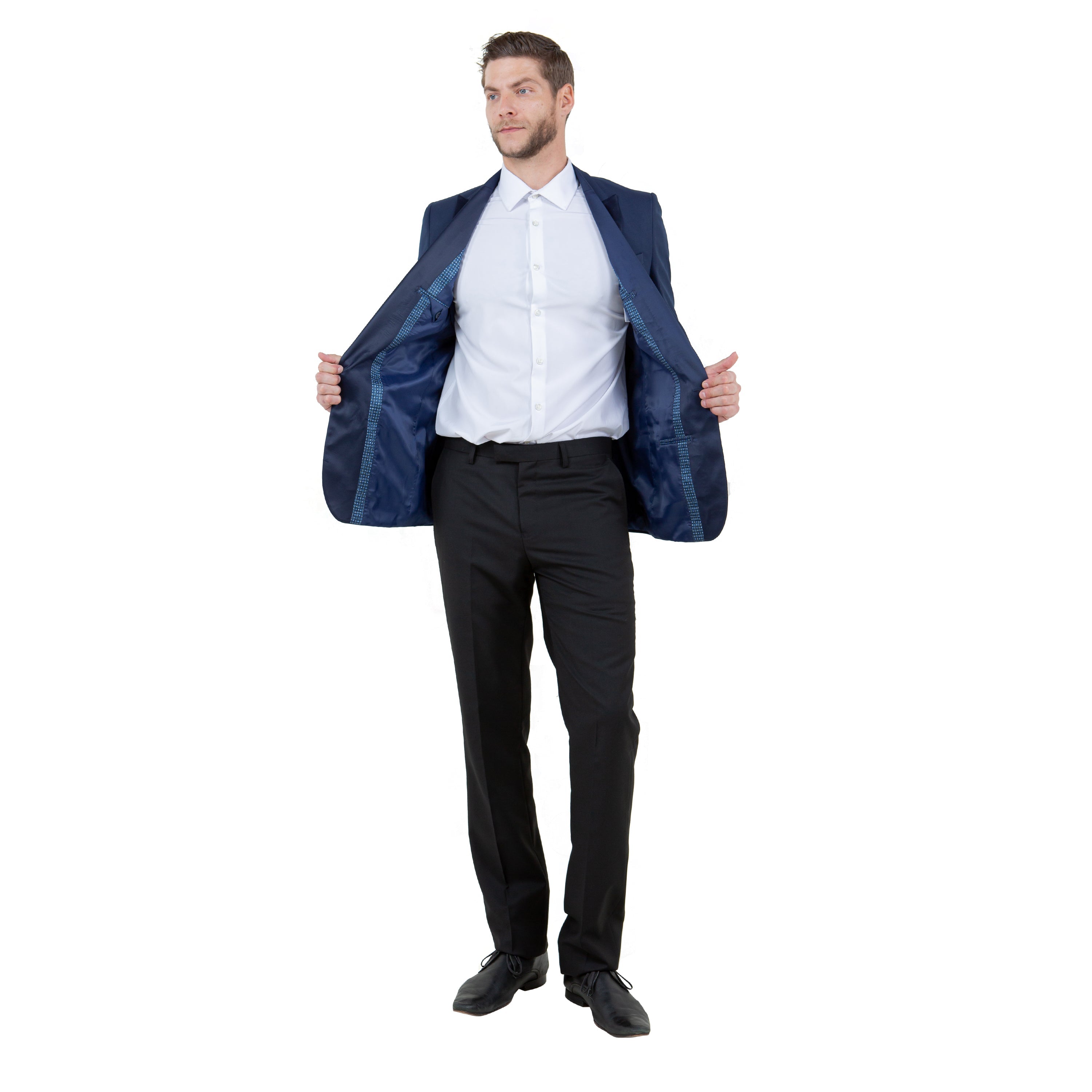 Men's Tailored-Fit Suits Separates Tuxedo Jacket w/ Peak Lapel