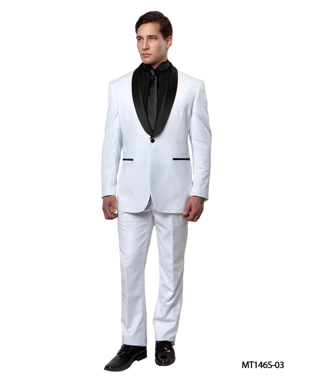 Men's Tuxedo 2pc Solid Satin Shawl Collar With Matching Solid Pants For All Occasions
