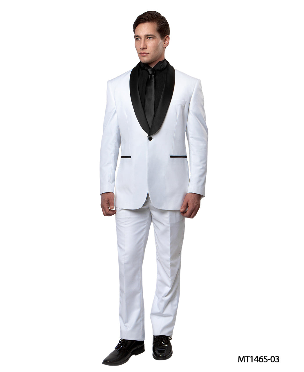 Men's Tuxedo 2pc Solid Satin Shawl Collar With Matching Solid Pants For All Occasions