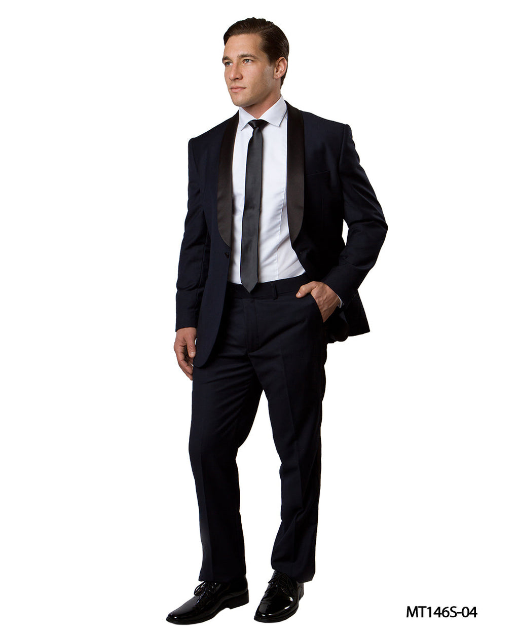 Men's Tuxedo 2pc Solid Satin Shawl Collar With Matching Solid Pants For All Occasions