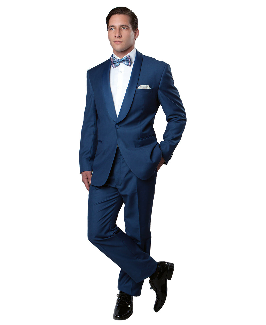 Men's Tuxedo 2pc Solid Satin Shawl Collar With Matching Solid Pants For All Occasions