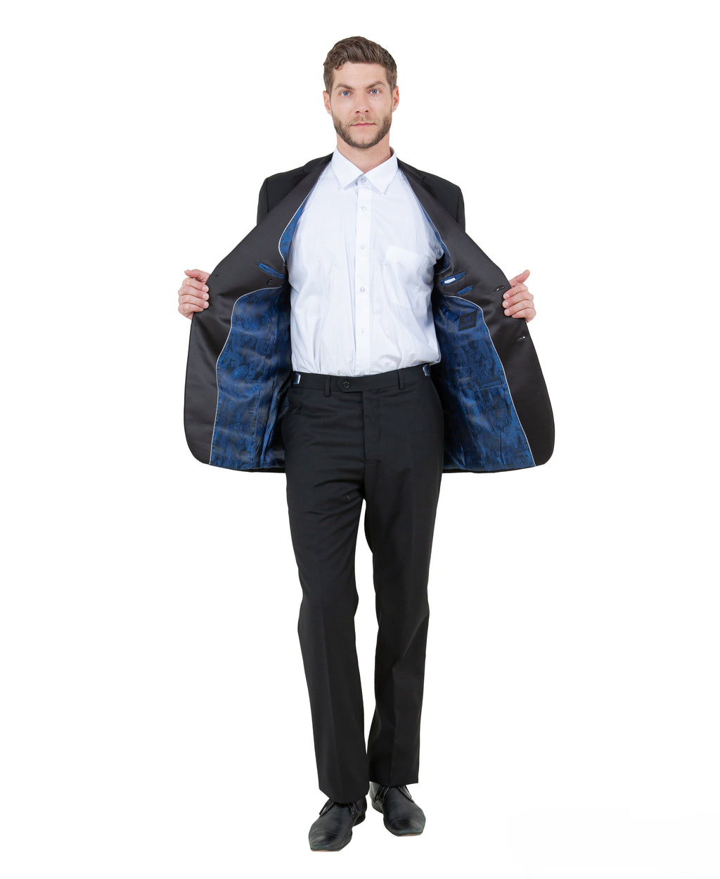 Mens Tuxedo Bryan Michaels Slim Fit Two Button Jacket with Satin Notch' Lapel & Matching Pants