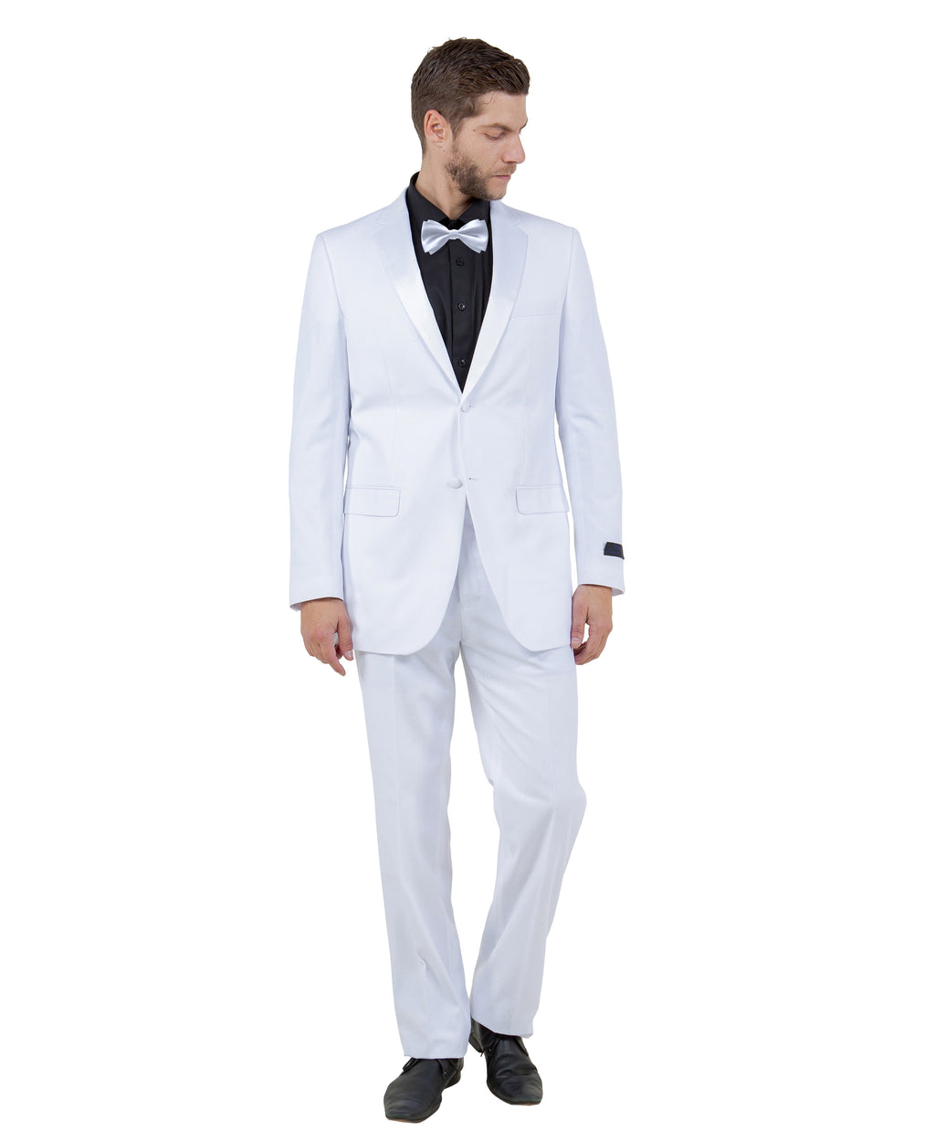 Mens Tuxedo Bryan Michaels Slim Fit Two Button Jacket with Satin Notch' Lapel & Matching Pants