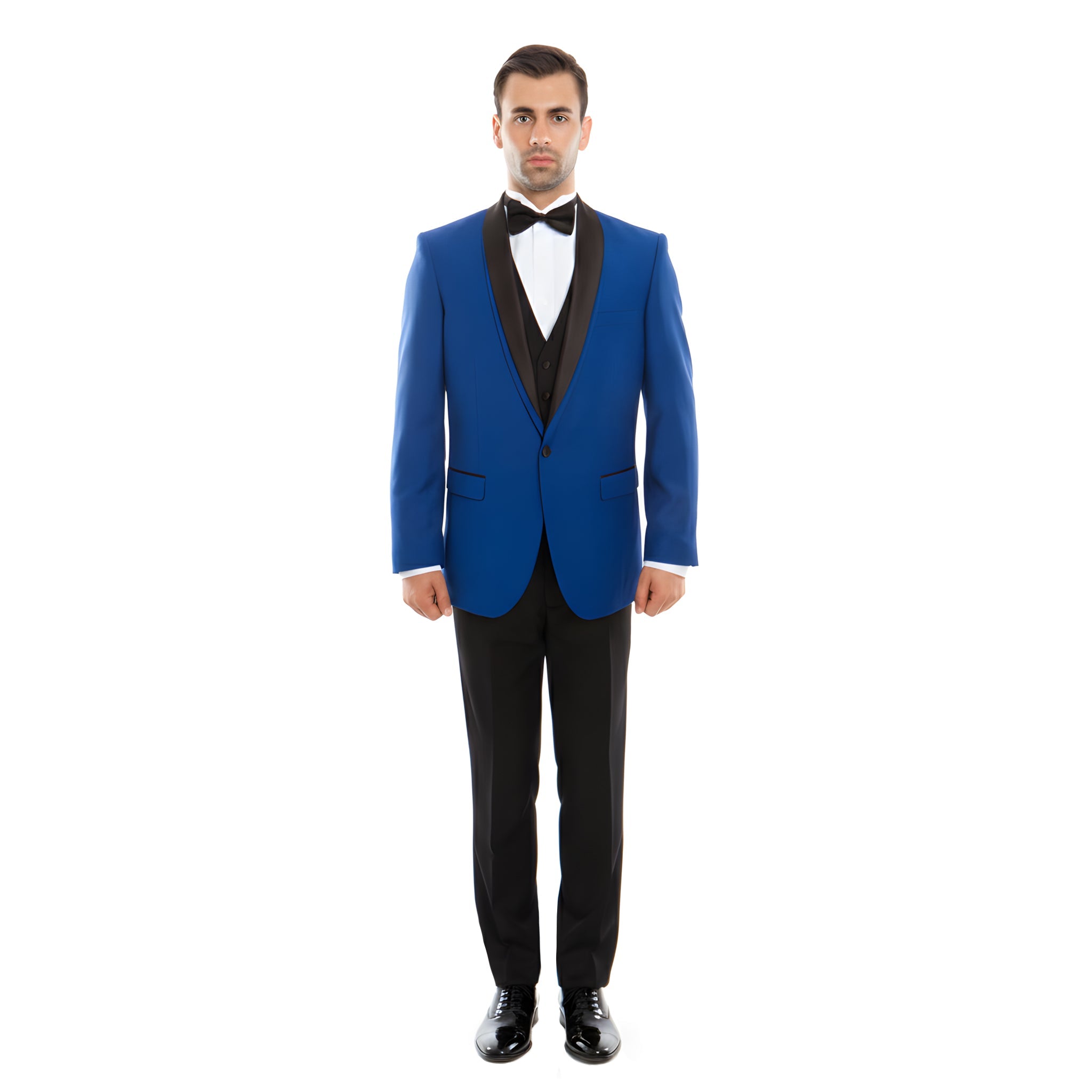 Men's Tuxedo 2pc Solid Satin Shawl Collar With Matching Satin Solid Pants For All Occasions