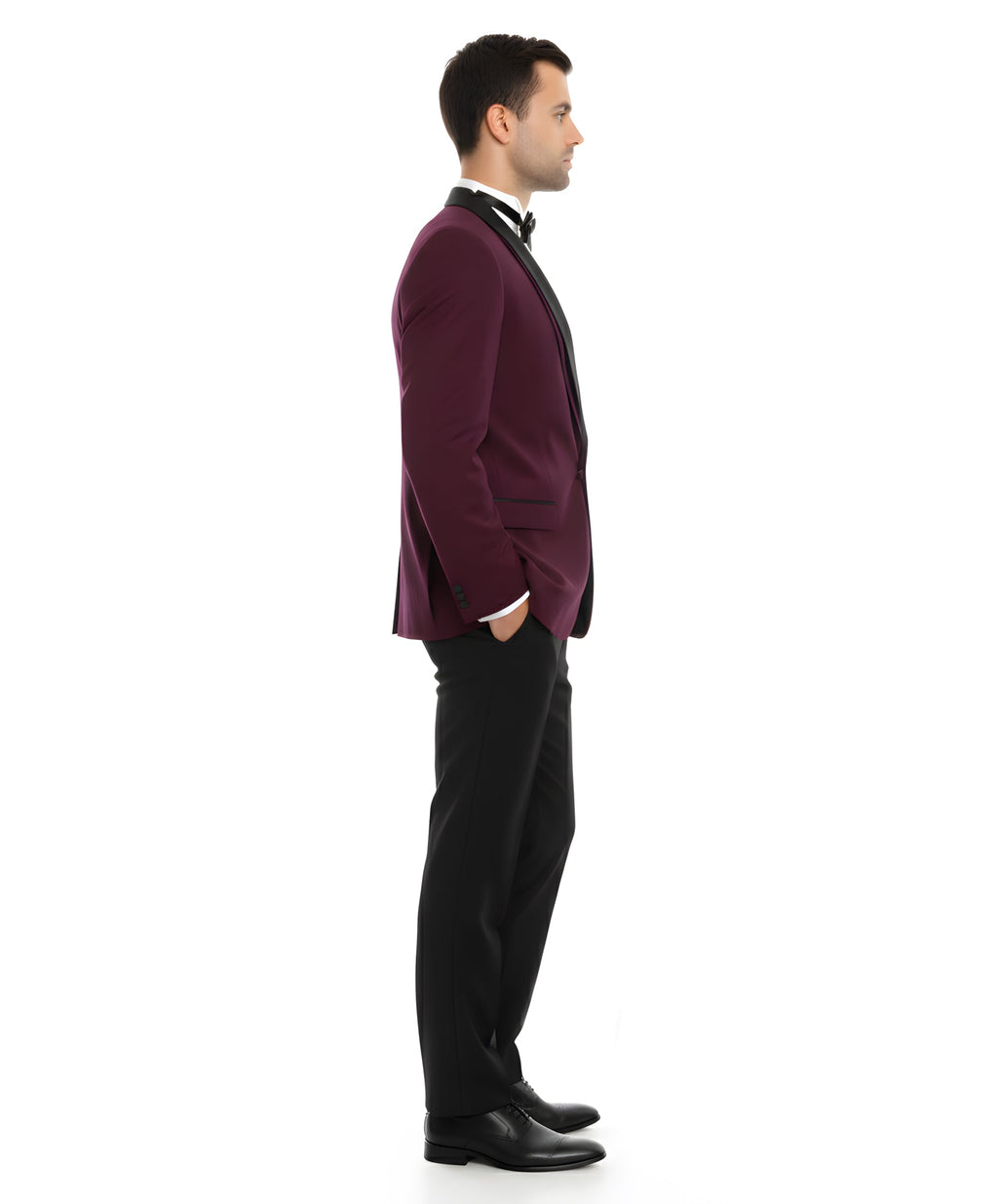 Men's Tuxedo 2pc Solid Satin Shawl Collar With Matching Satin Solid Pants For All Occasions
