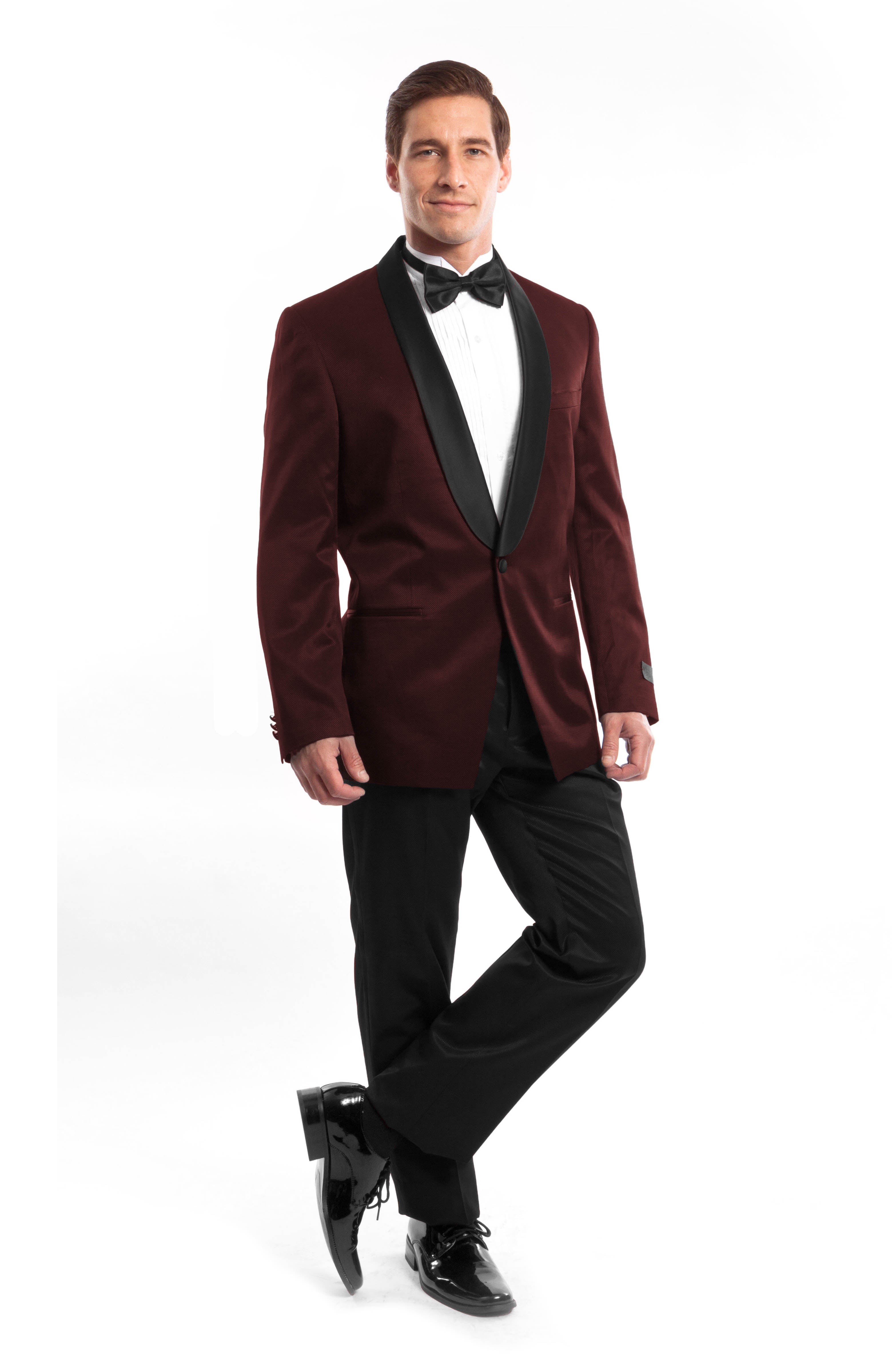 Men's Tuxedo 2pc Solid Satin Shawl Collar With Matching Satin Side Stripe Solid Pants For All Occasions