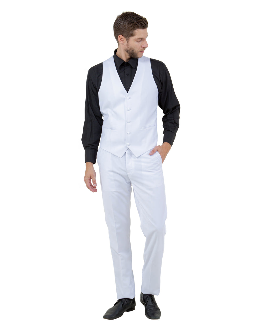 Mens Tuxedo Bryan Michaels Slim Fit Two Button Jacket with Satin Peak Lapel & Matching Pants