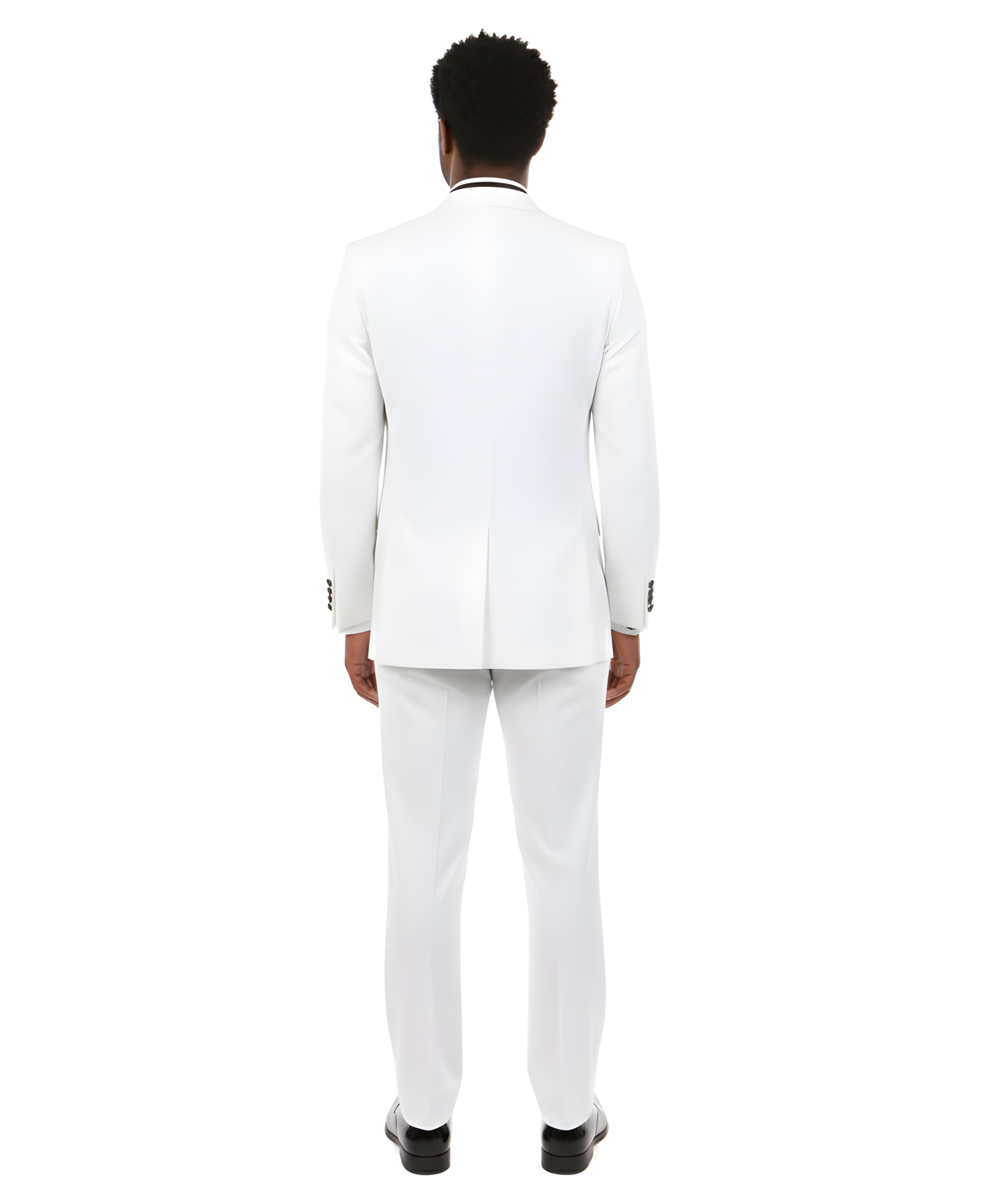 Mens Tuxedo Bryan Michaels Slim Fit Two Button Jacket with Satin Peak Lapel & Matching Pants
