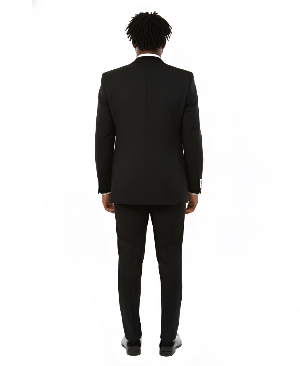 Mens Tuxedo Bryan Michaels Modern Fit Two Button Jacket with Satin Peak Lapel & Matching Pants