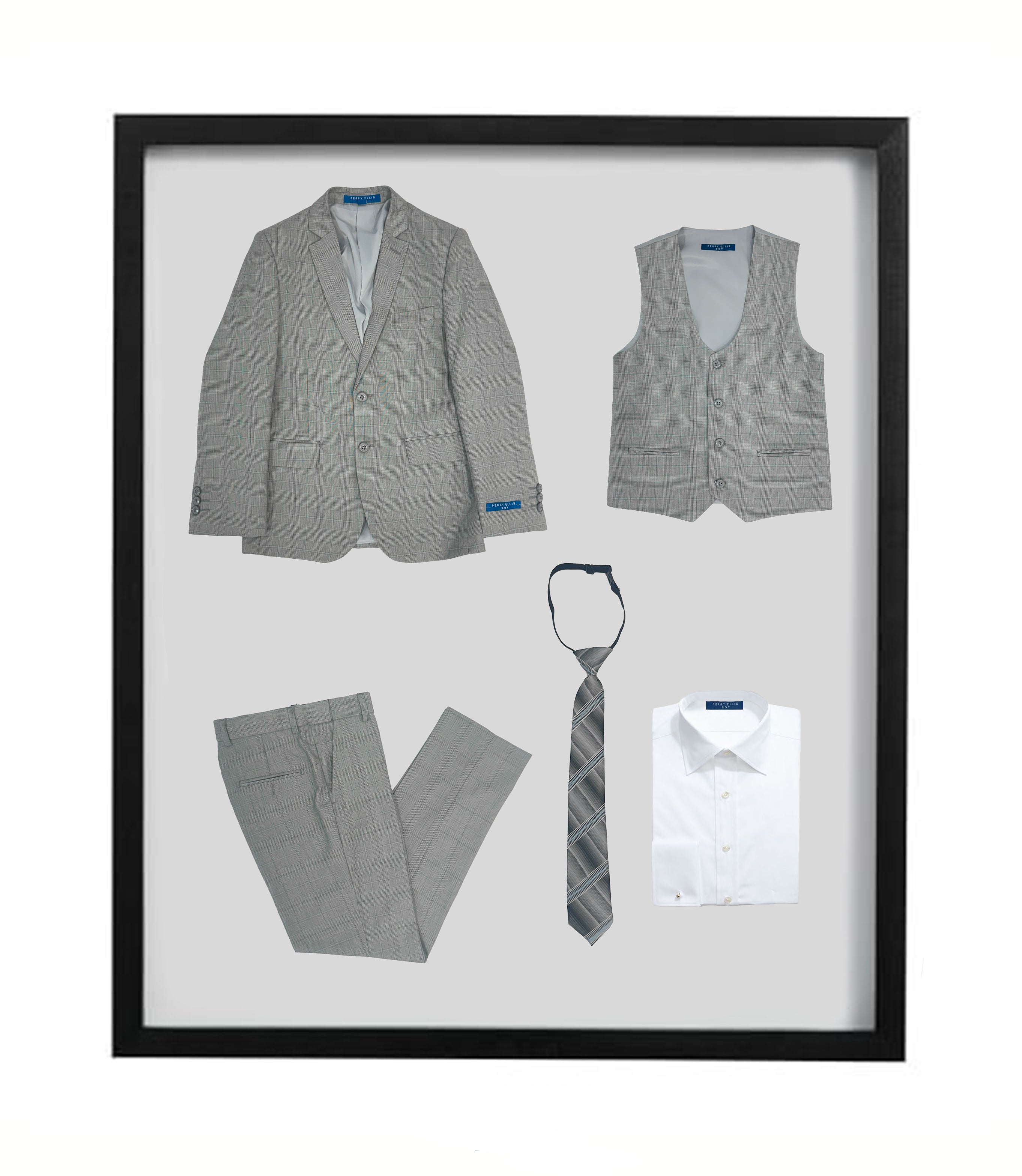 Perry Ellis Boy's 5pc Solid Suit