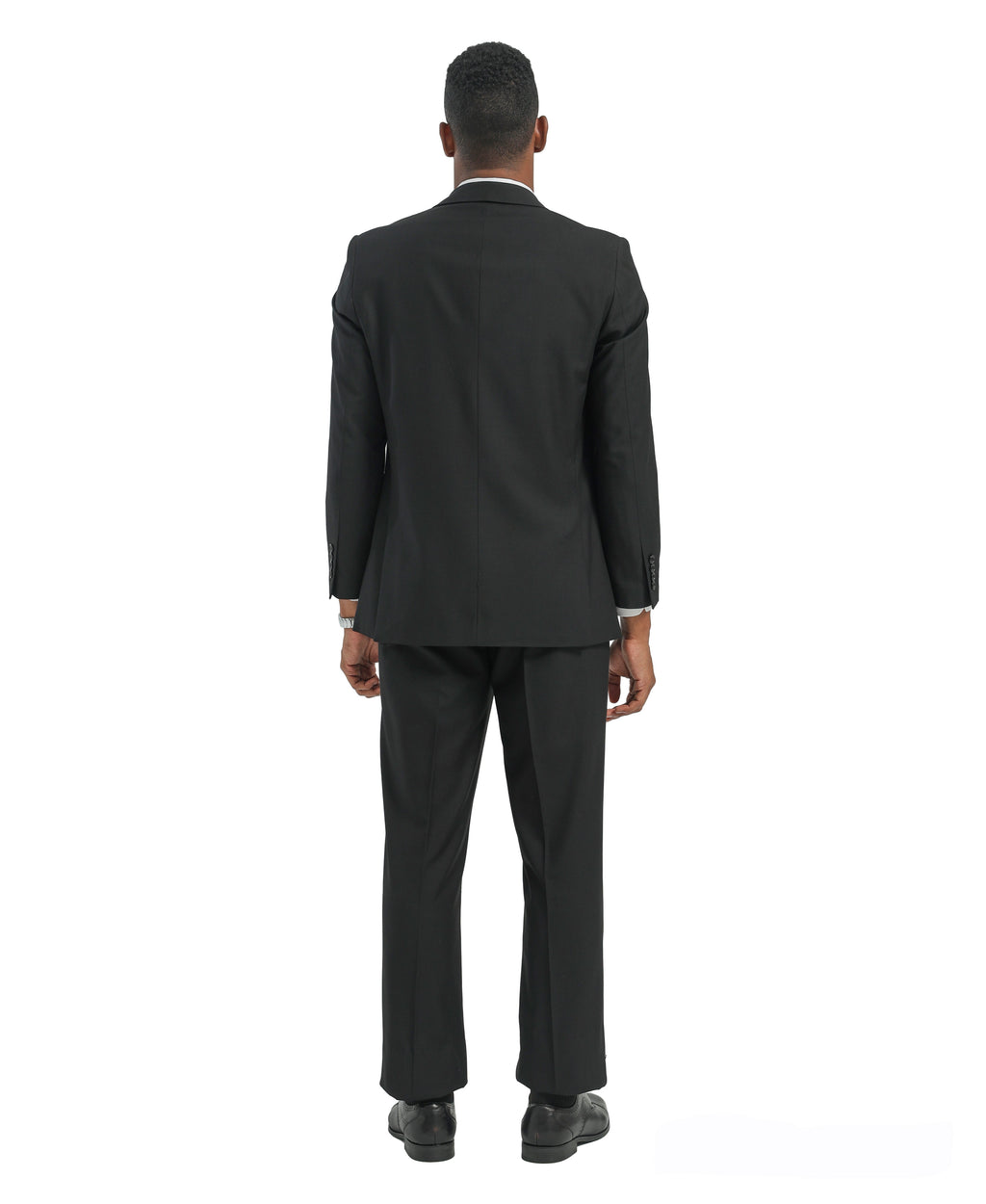 Mens Suit 2pc Black Slim Fit Notch Lapel Suits