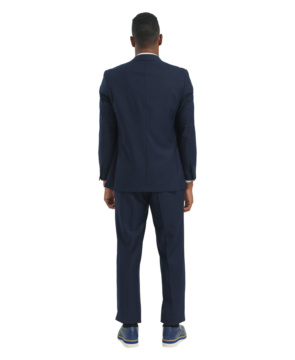 Mens Suit 2pc Black Slim Fit Notch Lapel Suits
