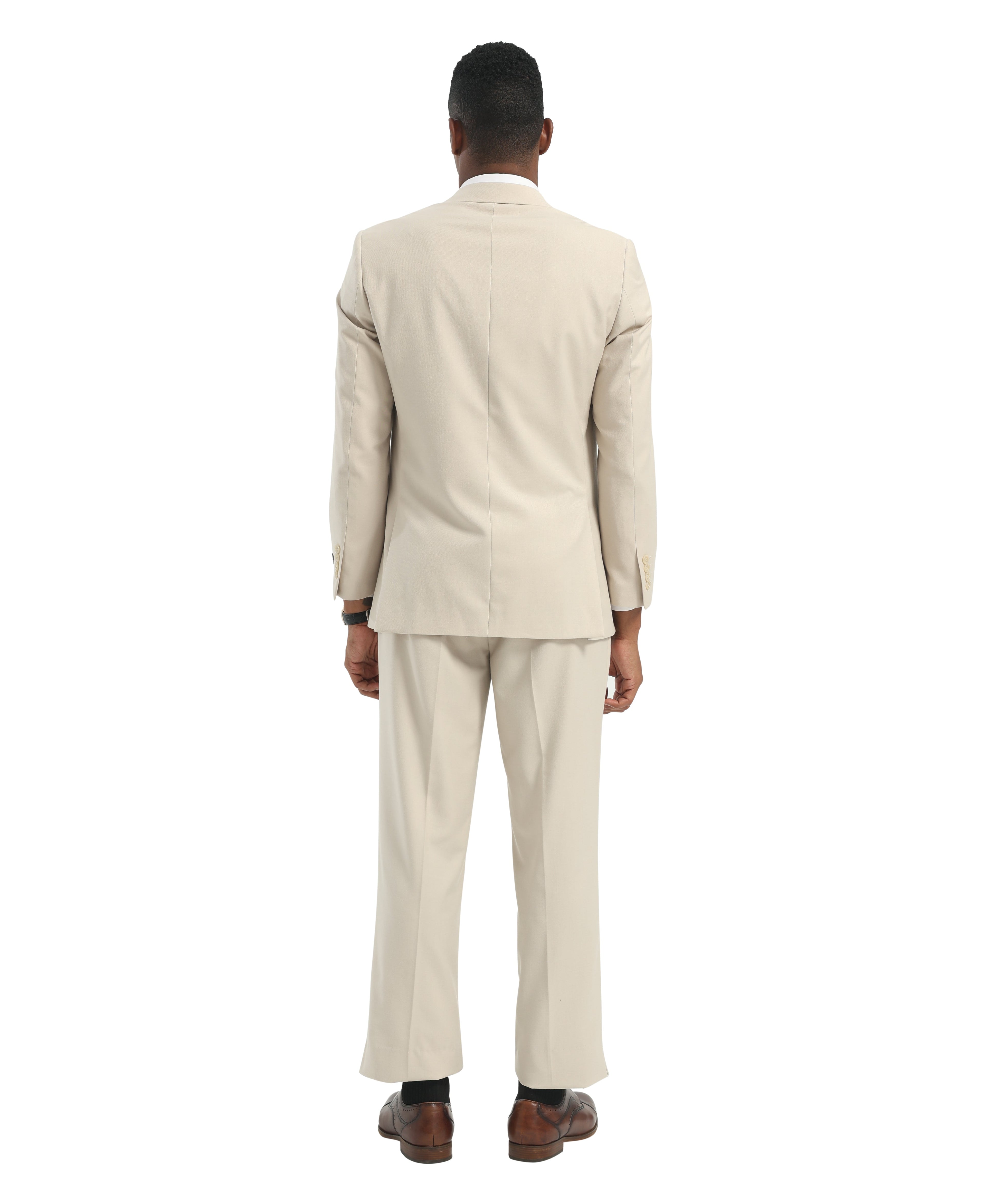 Mens Suit 2pc Black Slim Fit Notch Lapel Suits