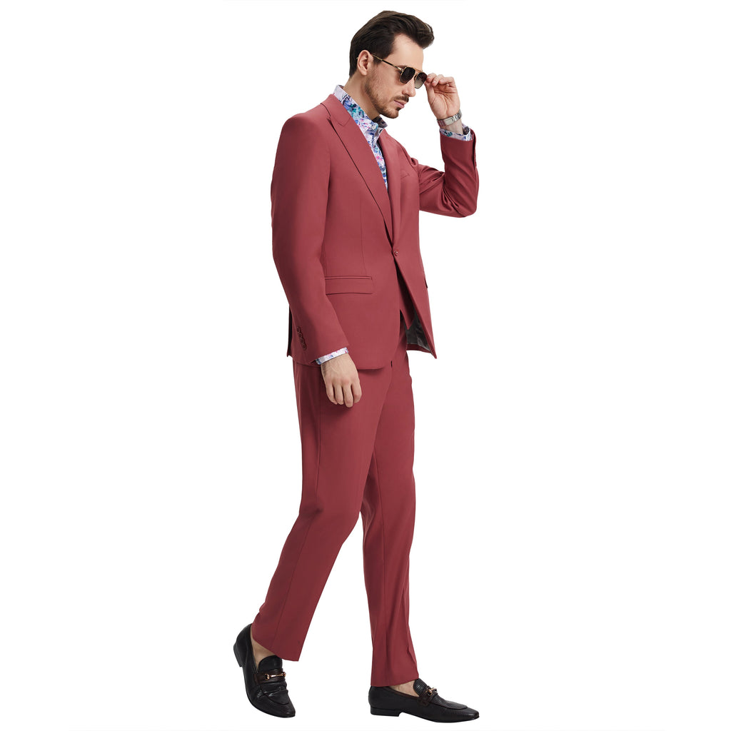 Men's Stacy Adams Hybrid-Fit 3pc Suit Set, Jacket Vest and Pants